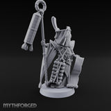 Scroll Unfurling Human Thunder Mage Miniature for Dungeons and Dragons, Pathfinder or other TTRPGs