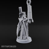 Scroll Unfurling Human Thunder Mage Miniature for Dungeons and Dragons, Pathfinder or other TTRPGs
