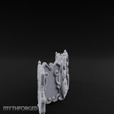 Scroll-Worked Spire-Tipped Noble Folding Screen Miniature for Dungeons and Dragons, Pathfinder or other TTRPGs