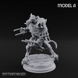 Scurrying Blade Wielding Ratfolk Warrior A Miniature for Dungeons and Dragons, Pathfinder or other TTRPGs