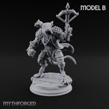 Scurrying Blade Wielding Ratfolk Warrior B Miniature for Dungeons and Dragons, Pathfinder or other TTRPGs