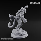 Scurrying Blade Wielding Ratfolk Warrior B Miniature for Dungeons and Dragons, Pathfinder or other TTRPGs
