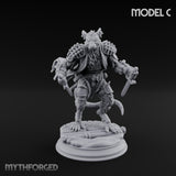 Scurrying Blade Wielding Ratfolk Warrior C Miniature for Dungeons and Dragons, Pathfinder or other TTRPGs