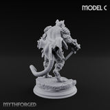 Scurrying Blade Wielding Ratfolk Warrior C Miniature for Dungeons and Dragons, Pathfinder or other TTRPGs