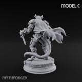 Scurrying Blade Wielding Ratfolk Warrior C Miniature for Dungeons and Dragons, Pathfinder or other TTRPGs