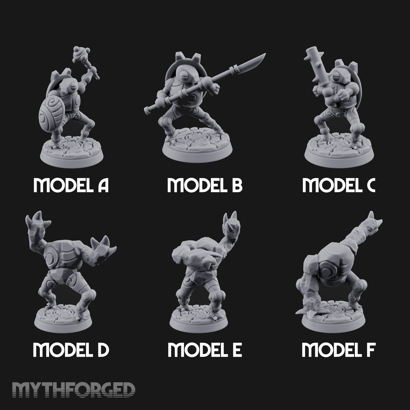 Scuttling And Scrapping Construct Grunts Miniature for Dungeons and Dragons, Pathfinder or other TTRPGs
