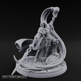 Scythe Dragging Banner Raising Warforged Pilgrim Miniature for Dungeons and Dragons, Pathfinder or other TTRPGs
