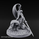 Scythe Dragging Banner Raising Warforged Pilgrim Miniature for Dungeons and Dragons, Pathfinder or other TTRPGs