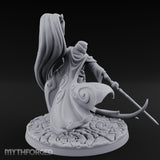 Scythe Dragging Banner Raising Warforged Pilgrim Miniature for Dungeons and Dragons, Pathfinder or other TTRPGs