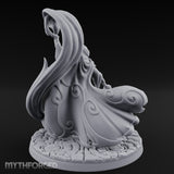 Scythe Dragging Banner Raising Warforged Pilgrim Miniature for Dungeons and Dragons, Pathfinder or other TTRPGs
