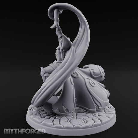 Scythe Dragging Banner Raising Warforged Pilgrim Miniature for Dungeons and Dragons, Pathfinder or other TTRPGs