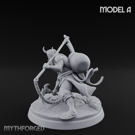 Scythe Sweeping Demon Reaper A Miniature for Dungeons and Dragons, Pathfinder or other TTRPGs