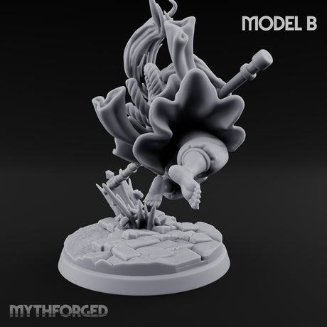 Scythe Sweeping Demon Reaper B Miniature for Dungeons and Dragons, Pathfinder or other TTRPGs