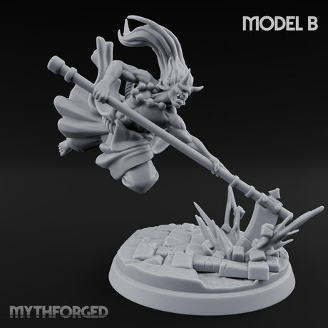 Scythe Sweeping Demon Reaper B Miniature for Dungeons and Dragons, Pathfinder or other TTRPGs