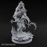 Scythe Swinging Demon Crusader Miniature for Dungeons and Dragons, Pathfinder or other TTRPGs