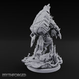 Scythe Swinging Demon Crusader Miniature for Dungeons and Dragons, Pathfinder or other TTRPGs
