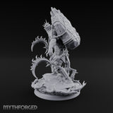 Scythe Swinging Demon Crusader Miniature for Dungeons and Dragons, Pathfinder or other TTRPGs