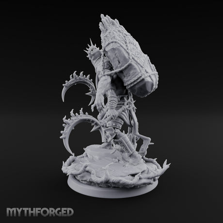 Scythe Swinging Demon Crusader Miniature for Dungeons and Dragons, Pathfinder or other TTRPGs