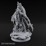 Scythe Swinging Demon Crusader Miniature for Dungeons and Dragons, Pathfinder or other TTRPGs