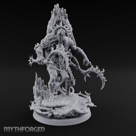 Scythe Swinging Demon Crusader Miniature for Dungeons and Dragons, Pathfinder or other TTRPGs