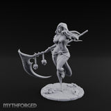 Scythe Trailing Knee Raised Human Reaper Miniature for Dungeons and Dragons, Pathfinder or other TTRPGs