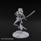 Scythe Trailing Knee Raised Human Reaper Miniature for Dungeons and Dragons, Pathfinder or other TTRPGs