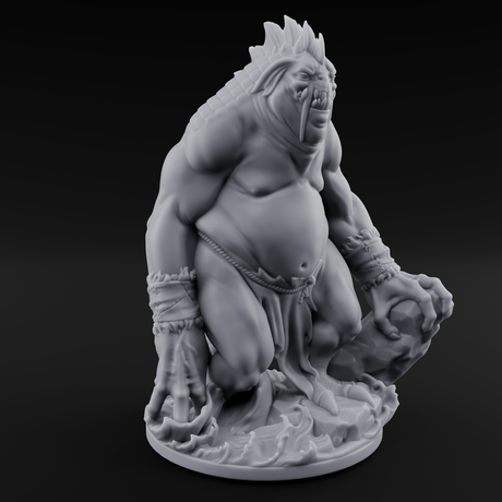 Belly Dragging Sea Troll Miniature for Dungeons and Dragons, Pathfinder or other TTRPGs