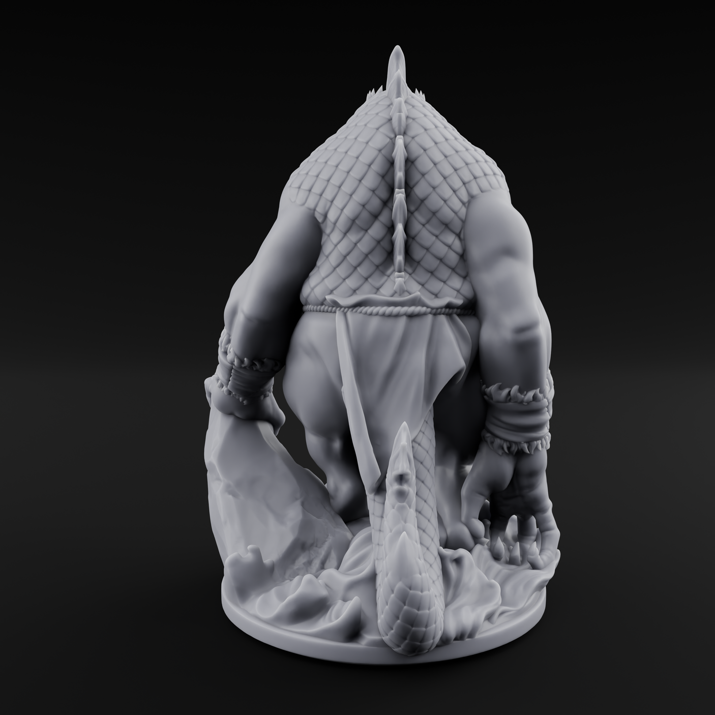 Belly Dragging Sea Troll Miniature for Dungeons and Dragons, Pathfinder or other TTRPGs