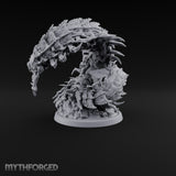 Bursting from Below Purple Worm C Miniature for Dungeons and Dragons, Pathfinder or other TTRPGs