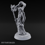 Arms Raised Triumphant Sorcerer Miniature for Dungeons and Dragons, Pathfinder or other TTRPGs
