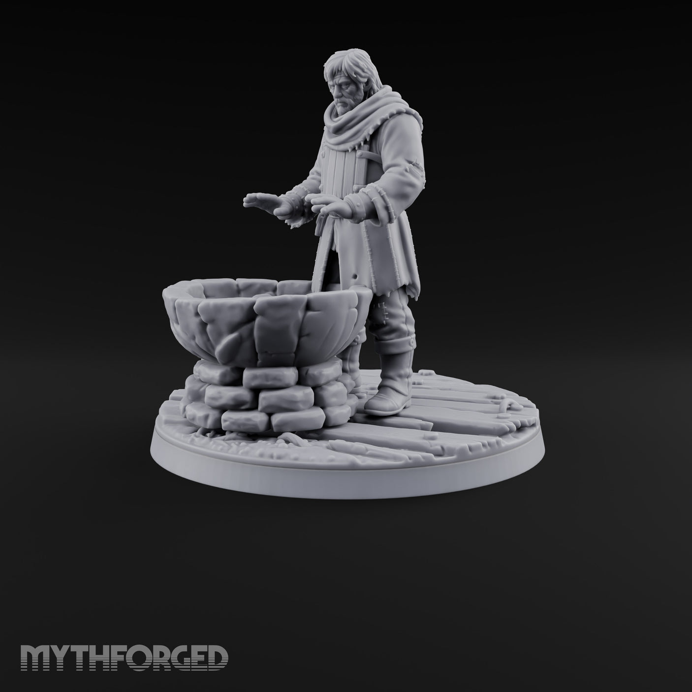 Holding the Line Human Guard H Miniature for Dungeons and Dragons, Pathfinder or other TTRPGs