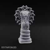 Serpent-Coiled Scale-Etched Serpent God Idol Miniature for Dungeons and Dragons, Pathfinder or other TTRPGs