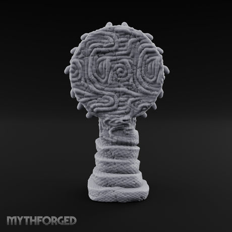 Serpent-Coiled Scale-Etched Serpent God Idol Miniature for Dungeons and Dragons, Pathfinder or other TTRPGs