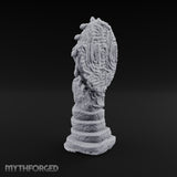 Serpent-Coiled Scale-Etched Serpent God Idol Miniature for Dungeons and Dragons, Pathfinder or other TTRPGs