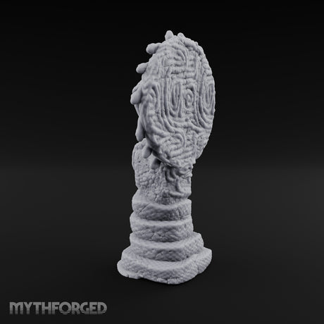 Serpent-Coiled Scale-Etched Serpent God Idol Miniature for Dungeons and Dragons, Pathfinder or other TTRPGs