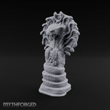 Serpent-Coiled Scale-Etched Serpent God Idol Miniature for Dungeons and Dragons, Pathfinder or other TTRPGs