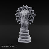 Serpent-Coiled Scale-Etched Serpent God Idol Miniature for Dungeons and Dragons, Pathfinder or other TTRPGs