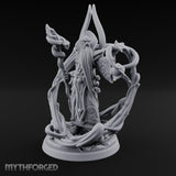 Serpent Staff Conjuring Human Archdruid Miniature for Dungeons and Dragons, Pathfinder or other TTRPGs