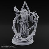Serpent Staff Conjuring Human Archdruid Miniature for Dungeons and Dragons, Pathfinder or other TTRPGs