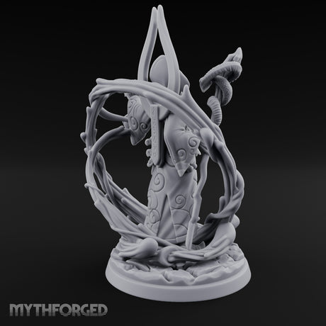 Serpent Staff Conjuring Human Archdruid Miniature for Dungeons and Dragons, Pathfinder or other TTRPGs