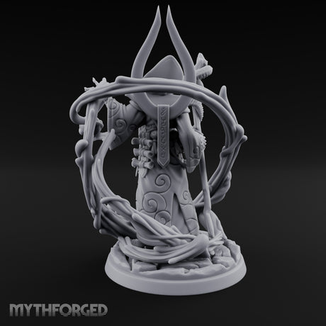 Serpent Staff Conjuring Human Archdruid Miniature for Dungeons and Dragons, Pathfinder or other TTRPGs