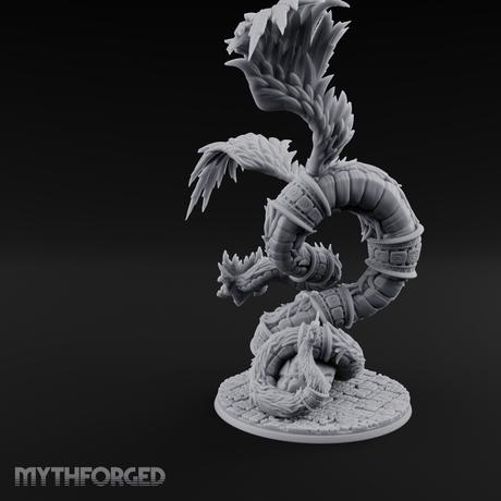 Coiled And Striking Couatl Miniature for Dungeons and Dragons, Pathfinder or other TTRPGs