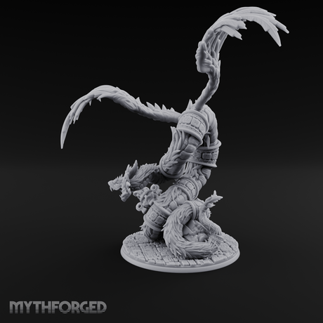Coiled And Striking Couatl Miniature for Dungeons and Dragons, Pathfinder or other TTRPGs