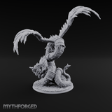 Coiled And Striking Couatl Miniature for Dungeons and Dragons, Pathfinder or other TTRPGs