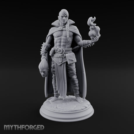 Severed Head Clutching Flame Conjuring Human Warlock gallery 1