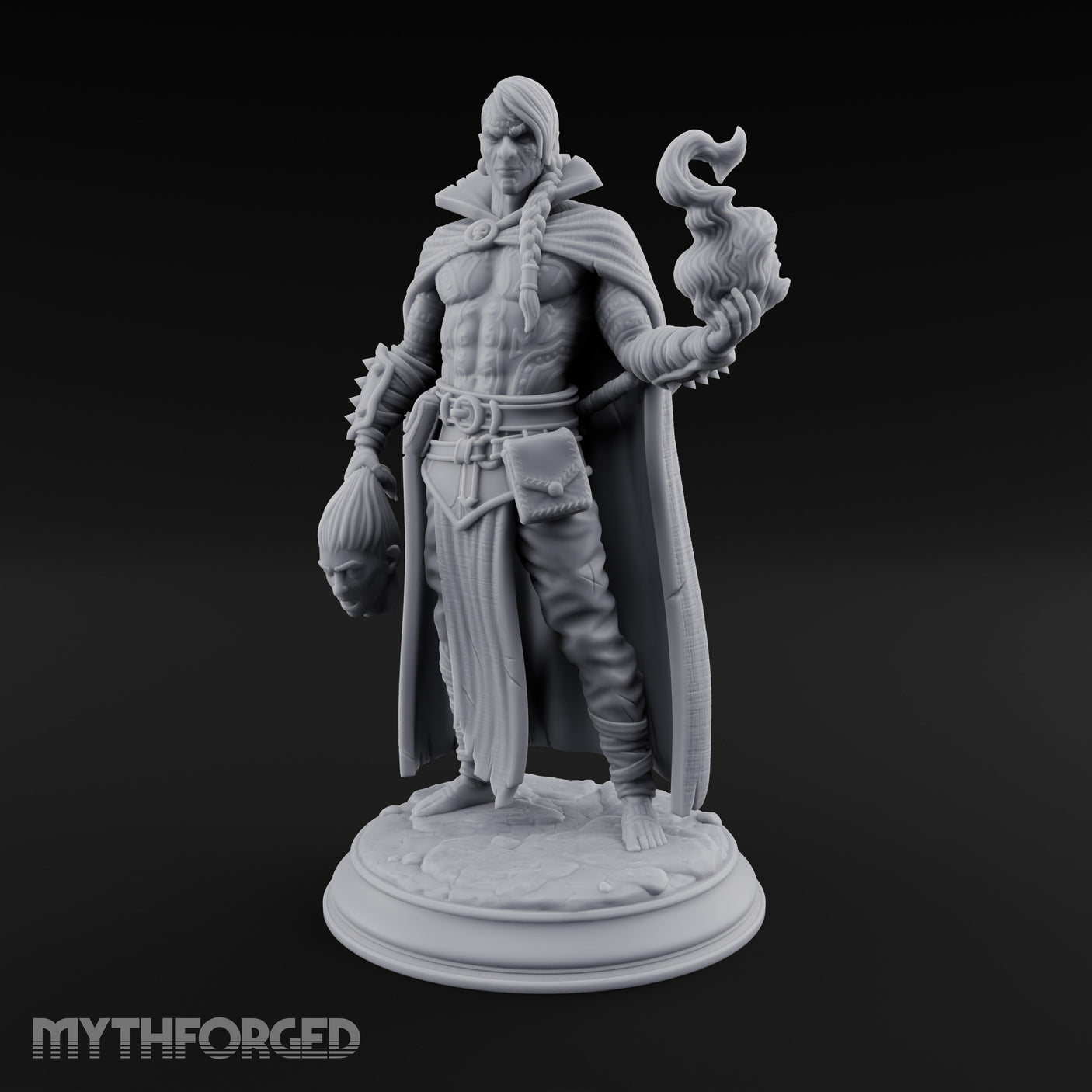 Severed Head Clutching Flame Conjuring Human Warlock gallery 17