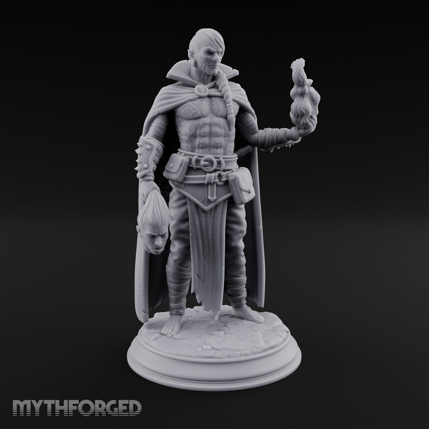 Severed Head Clutching Flame Conjuring Human Warlock gallery 4