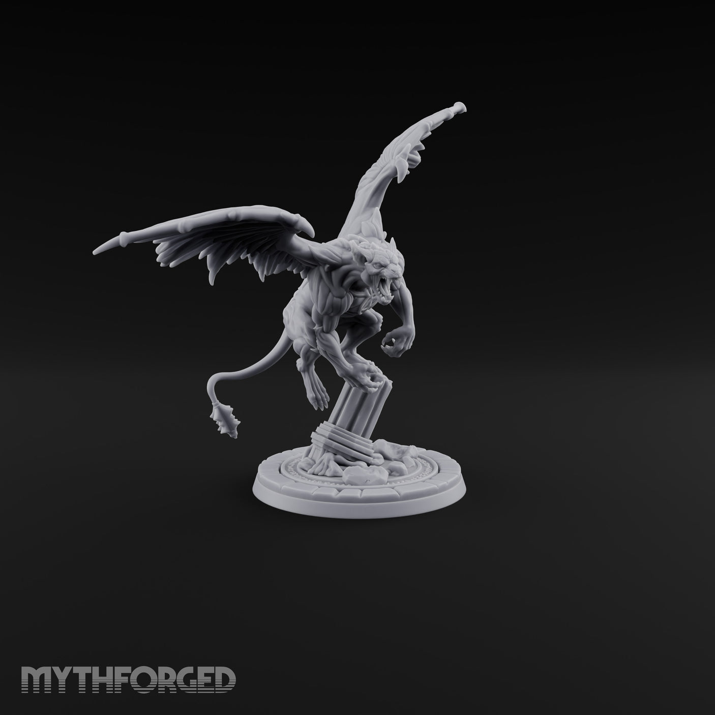 Swooping In Gargoyle Predator Miniature for Dungeons and Dragons, Pathfinder or other TTRPGs