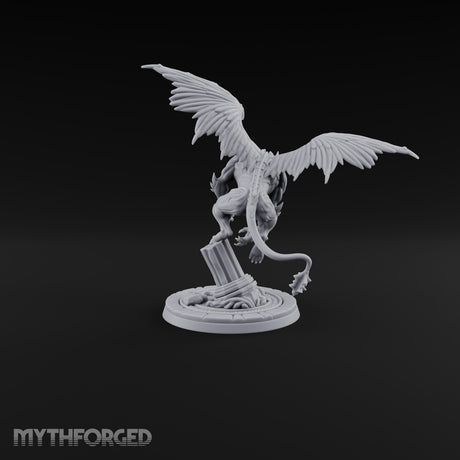 Swooping In Gargoyle Predator Miniature for Dungeons and Dragons, Pathfinder or other TTRPGs