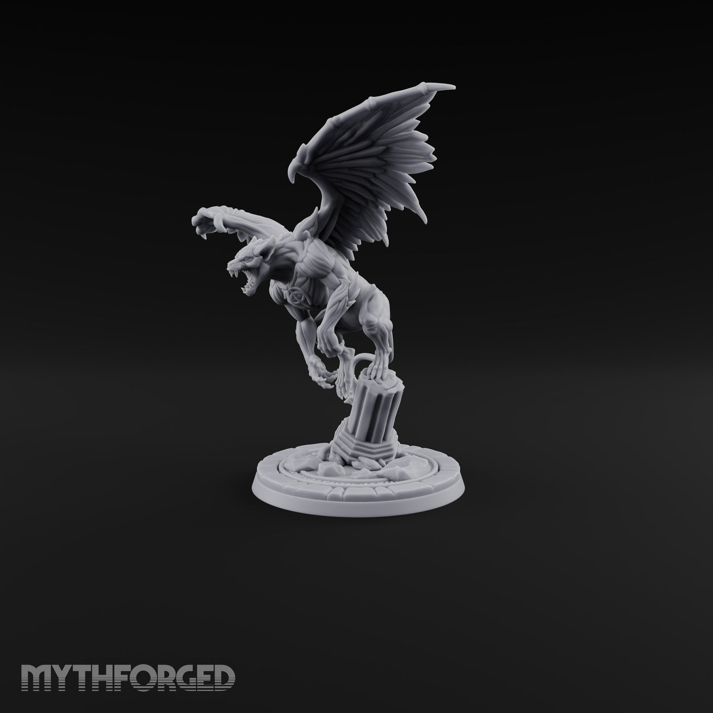 Swooping In Gargoyle Predator Miniature for Dungeons and Dragons, Pathfinder or other TTRPGs